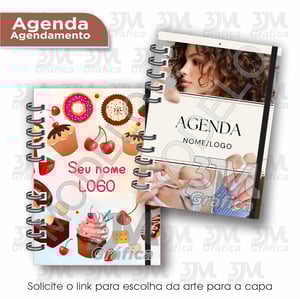 Agenda 2026 - Agendamento Offiset 75g 15X21  Laminação Brilho Wire-o 1 dia por página