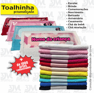 Toalhinha - Lavabinho  24x38cm  Sublimação  