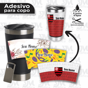 Adesivo para copo térmico Adesivo Vinil 30x14cm    