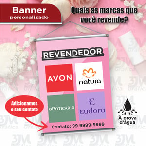 Banner - Revendedor(a) Lona 380     Modelo padrão.