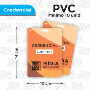 Credencial - PVC PVC 10x14cm   Corte Reto 