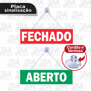 Placa de sinalização - 30x10cm