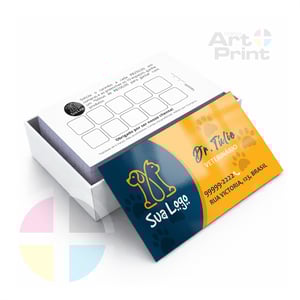 CARTÃO DE VISITA Couchê 250g 9x5cm 4x1 (colorido frente e 1 cor verso) Verniz Total Brilho  