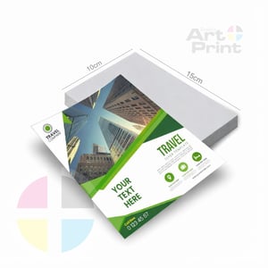 FLYERS / FOLHETOS Couchê 115g 10x15cm 4x0 Sem verniz Corte Reto 