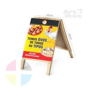 CAVALETE 60x90 Madeira 60x90 4x0 Lona 280g Padrão 