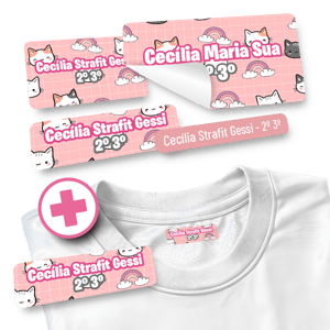 Kit Cartela de Adesivos (Mini/Peq./Média e Grande; 152un) + Cartela Etiquetas Termocolantes (24un)      