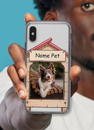 Capinha Foto Casinha do Seu PET TPU Transparente Personalizado Colorido Impressão UV Borda antimpacto 