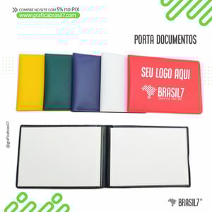 PORTA DOCUMENTOS Duplo em pvc flexível