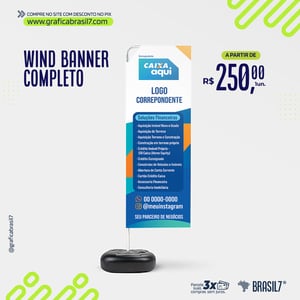 WIND BANNER COMPLETO Retangular