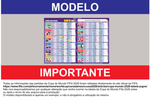 Tabela da Copa 1 DOBRA 10x14cm