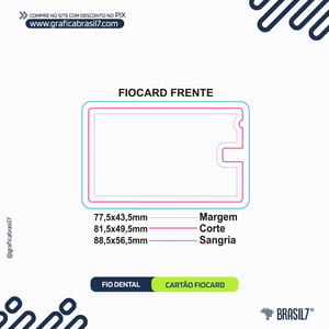 CARTÃO FIO DENTAL FioCard Adesivado BOPP