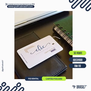 CARTÃO FIO DENTAL FioCard Adesivado BOPP