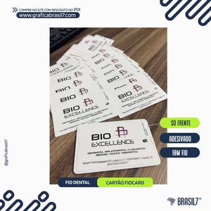 CARTÃO FIO DENTAL FioCard Adesivado BOPP