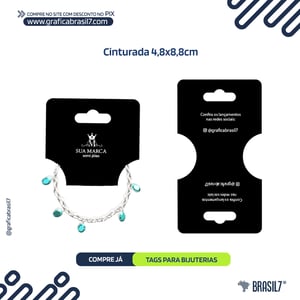 TAG BIJU 5X9cm 300g Laminação Fosca