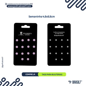 TAG BIJU 5X9cm 300g Laminação Fosca