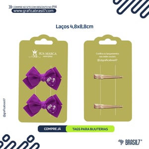 TAG BIJU 9x5cm 300g Verniz Localizado
