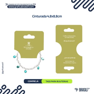 TAG BIJU 9x5cm 300g Verniz Localizado