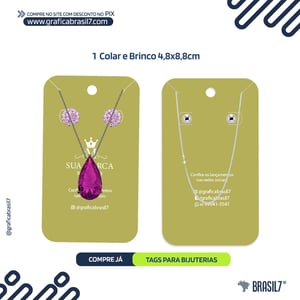 TAG BIJU 9x5cm 300g Verniz Localizado