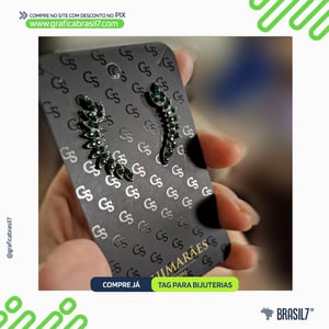 TAG BIJU 9x5cm 300g Verniz Localizado