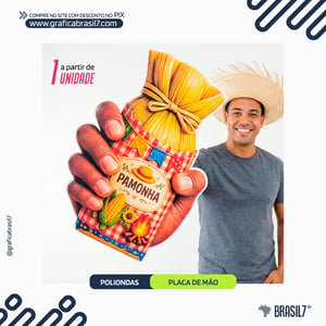 PLACA DE MÃO Grande para Eventos