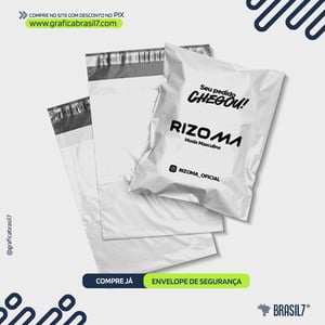 ENVELOPE DE SEGURANÇA Plástico 19X25cm Plástico Polietileno PEBD 0,10 mm 19x25cm 1x0 - Impressão em 1 cor Modelo Padrão  