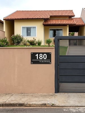Número para casa - Personalizada – Frete Grátis - Design Moderno e Sofisticado