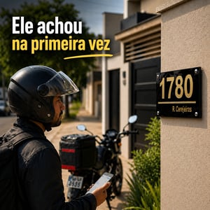 Placa de Número Residencial 3D Personalizada – Frete Grátis - Design Moderno e Sofisticado