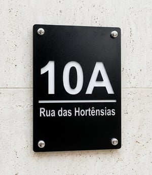 Placa de Número Residencial 3D Personalizada – Frete Grátis - Design Moderno e Sofisticado