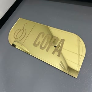 PLACA DE PORTA ACRILICO 25X10   CORTE A LASER 