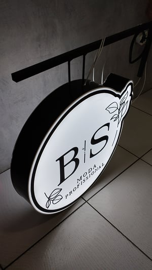 PLACA PIRULITO ILUMINADA - COM LEDS - 2 LADOS  ACRILICO  