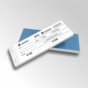 RIFA BLOCO 15X5 PeB Papel Comum 15x5 cm preto  Picote, Cola e Grampo Bloco de 100 folhas