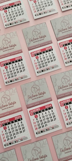 CALENDÁRIO ÍMÃS FOLHINHA - 5X5  5CM X 5CM    