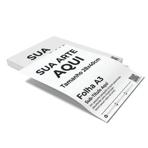 CARTAZ A3 - AP 75G AP 75G PAPEL COMUM 28CM X 40CM    