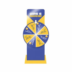 ROLETA G Diâmetro do PVC (círculo) 88x88cm 88CM X 180CM 4X0 Impresso em adesivo Base em metalon 