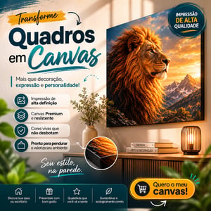 QUADRO EM CANVAS  50cm X 90cm 4X0   