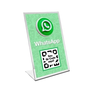 Placa Acrílica Whatsaap Acrilico com folha ofset impressa 10x15 4x0   