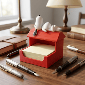 Porta Post-it Snoopy 3D – Organizador de Mesa Geek