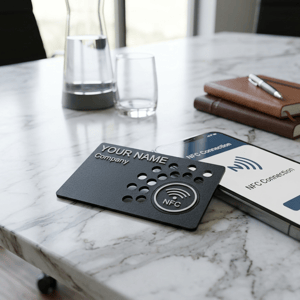 Cartão de Visita Inteligente NFC 9x5 – Toque e Compartilhe seus Contatos