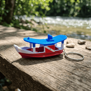 Barco Popopô 3D – Miniatura Regional (Chaveiro)
