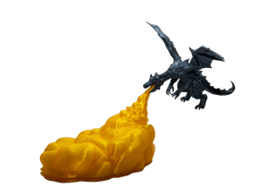 Luminária 3D – Dragão Cuspindo Fogo