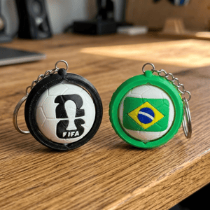 Chaveiro Wold Cup 2026 Spinning Multicolor PLA de alta qualidade 5x5 Multicolor   