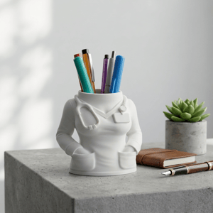 Porta-Caneta Jaleco de Médico  - 3D