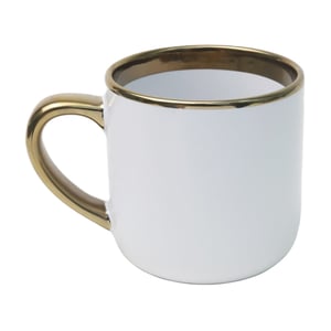 Caneca Imperial Live Sub Cerâmica 325 ml  Interior e alça ouro Estampada por sublimação Personalize com sua arte