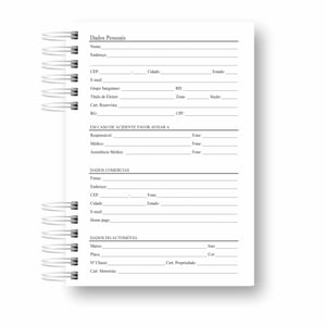 Caderno Anamnese Massoterapia com seu nome