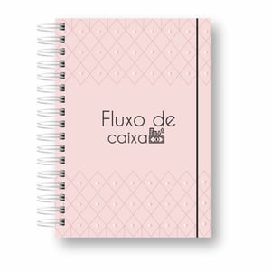Caderneta Fluxo de Caixa Caderno Controle Financeiro Livro Caixa personalizado Papel offset 75g 15,5x21.00cm  Laminação fosca Capa Dura 