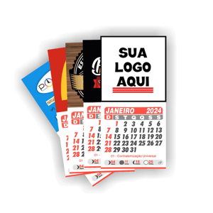 IMÃ DE GELADEIRA COM CALENDARIO 4X5CM COUCHE 250G     