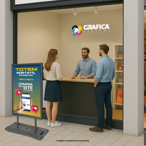 Totem Portátil Expositor Dupla Face 120x70 Display