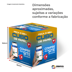 Cubo de Papel Tam. 18,5x18,5cm