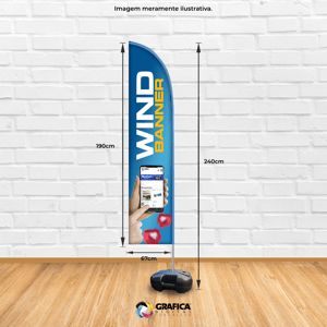 Wind Banner Tam. 240cm de altura