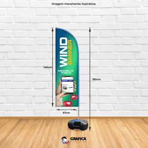 Wind Banner Tam. 190cm de altura